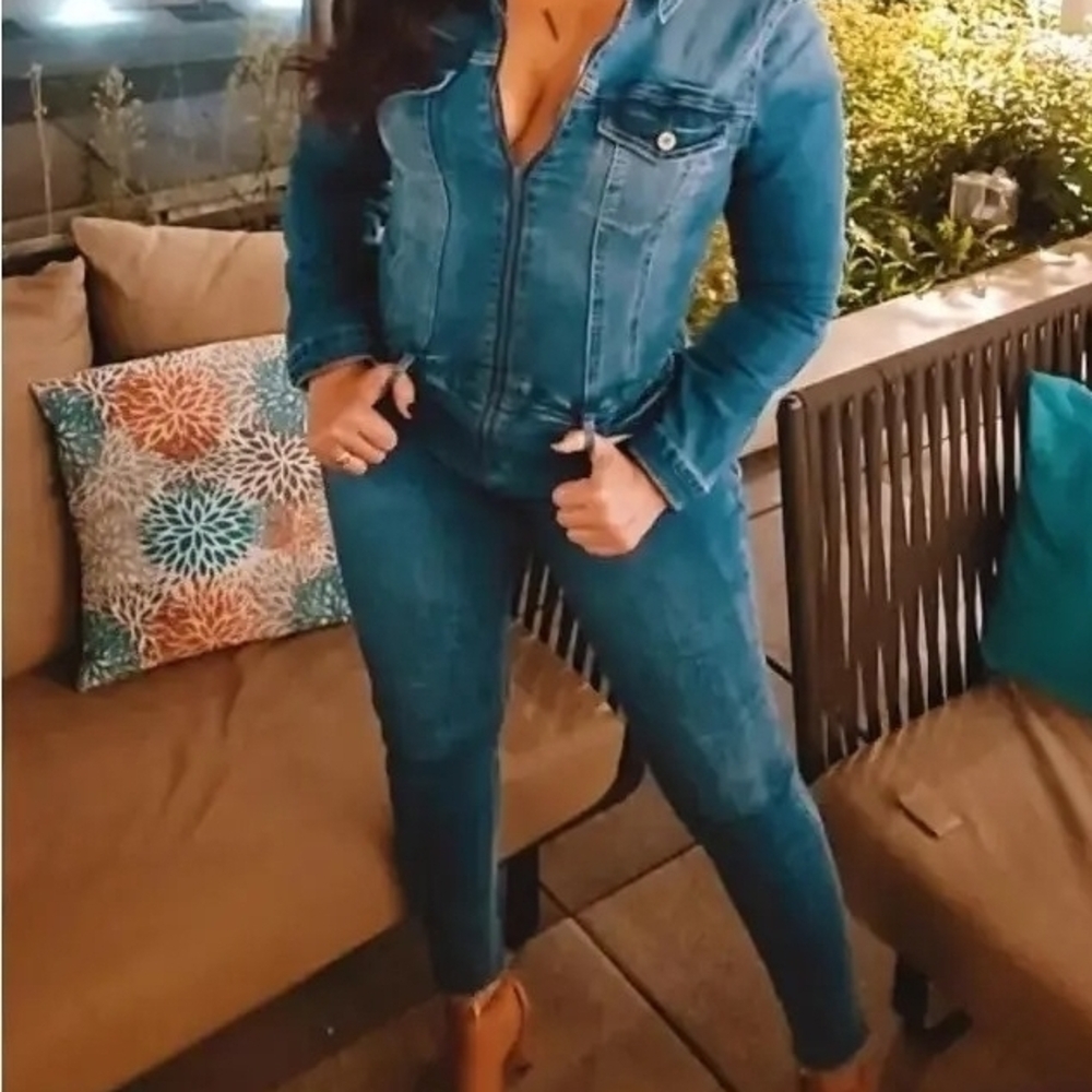Stylish Blue Denim Jumpsuit
